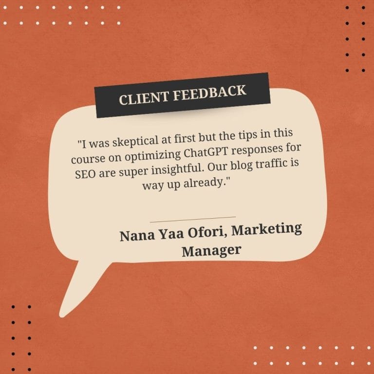 Clients Feedback from the masterclass