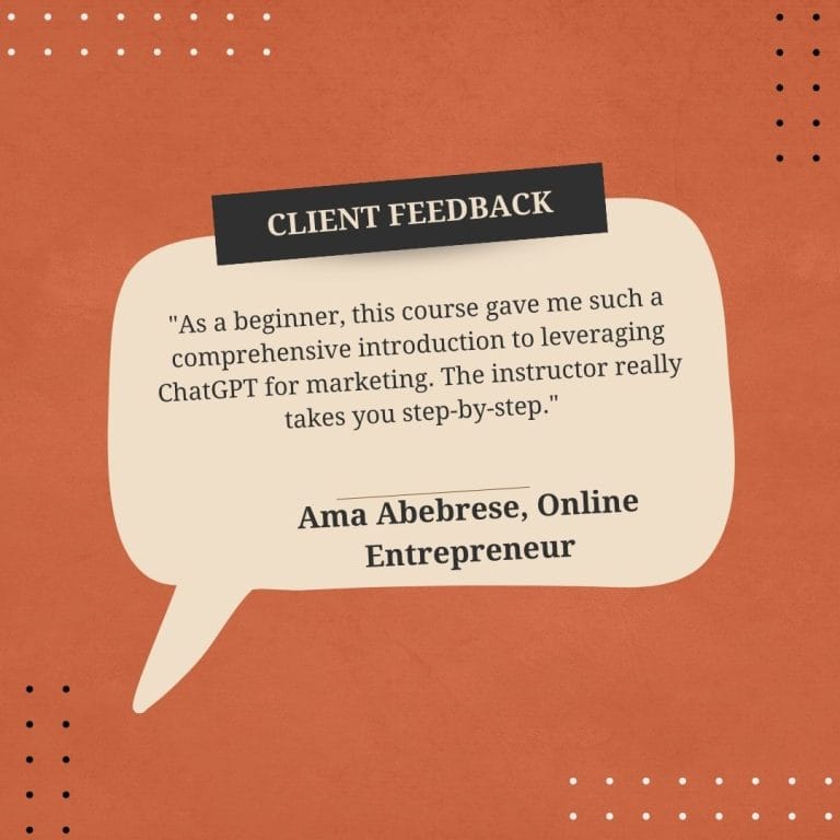 Clients Feedback from the masterclass