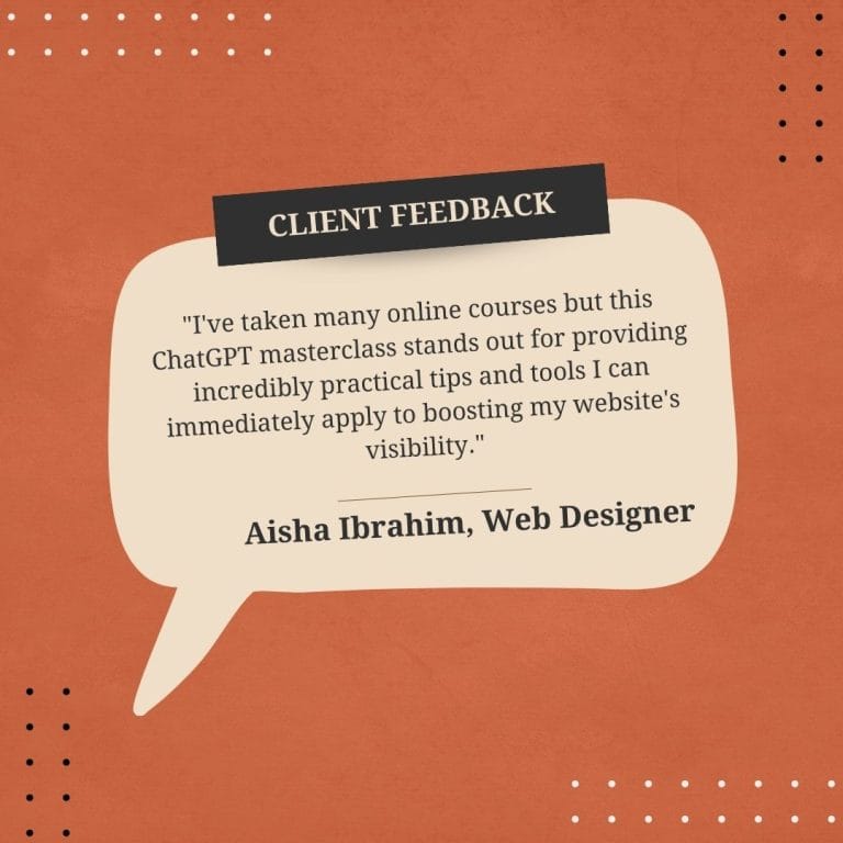 Clients Feedback from the generative Ai masterclass